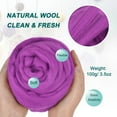 thumbnail image 2 of Needle Felting Wool, 3.5Oz Nature Fibre Wool Yarn Roving for Wet Felting, Handcrafts (Violet), 2 of 6