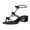 Black, variant on XYD Women Stylish Rhinestone Crossover Strap Bow Knots Sandals Open Toe Gladiator Chunky Heels Party Shoes Size 7 White Pink