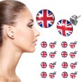 thumbnail image 1 of Pendientes con la bandera de la Unión Jack, pendientes con la bandera del Reino Unido para damas, pendientes redondos de aleación con la bandera británica, artículos para fiestas, accesorios para, 1 of 8