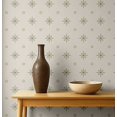 thumbnail image 1 of S4sassy Removable Vintage Style Waterproof Wall Wrap, Textured Finish Mosaic Tile Wallcover, Compass Starburst Pattern Contact Paper for Backsplash, Self Adhesive Vinyl Wallpaper Roll- Beige- 25"x60", 1 of 9