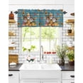 thumbnail image 6 of Valances for Windows Thanksgiving Hat Rod Pocket Cafe Window Treatments Valance Curtains for Kitchen Bathroom Laundry Basement Windows 60"x14", 6 of 6