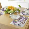 thumbnail image 4 of Ambesonne Mardi Gras Place Mats Set of 4, Party Beads Patterns, Standard Size, Multicolor, 4 of 6