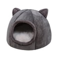 thumbnail image 1 of Cama de gato para gatos de interior con cueva de gato de bola Antideslizante y resistente al agua Fondo cerrado Casa de gato para animales pequeños , Gris oscuro Sunnimix Cama nido, 1 of 8