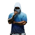 thumbnail image 2 of Men's Gradient Quick Dry T-Shirt Hooded Short Sleeve Sun Protection Top Performance Lightweight Fishing Athletic Workout Shirt, 2 of 5