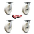 thumbnail image 2 of 8 Inch Kingpinless Nylon Wheel Swivel Top Plate Caster Set of 4 Service Caster, 2 of 2