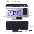 thumbnail image 2 of Relojes de escritorio digitales con proyector giratorio de 180° para estudiantes oficinista, 2 of 7