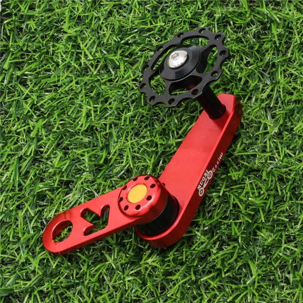 Convertidor de Bicicleta de Una , Tensor de Cadena de Bicicleta de Aleación de Aluminio Guía de Desviador Trasero de Bicicleta para Accesorio rojo Soledad Guía de cadena de bicicleta