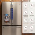 thumbnail image 3 of GzLeyigou 2PCS Navy Blue Geometry Refrigerator Door Handle Covers, Microwave Fridge Dishwasher Oven Handle Cover, Keep Kitchen Appliance Clean from Fingerprints Liquid Oil Stain Anti-Skid Decor, 3 of 7
