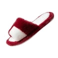 thumbnail image 3 of Agkizg Womens Fuzzy Slippers, House Slippers, Colorblock Open Toe Fuzzy House Slippers Soft Plushes Comfortable Casual Indoor Bedroom Daily Slippers, 3 of 7