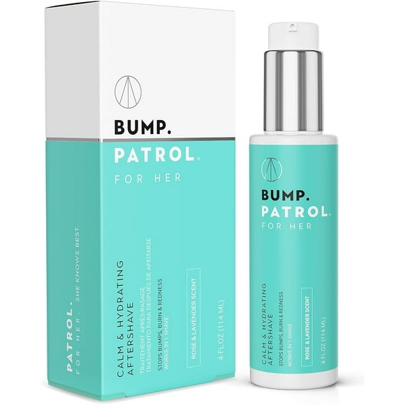 Bump Patrol For Her - Calm & Hydrating Aftershave for Women - Razor Bumps, Razor Burn, and Ingrown Hair Treatment for Bikini Area, Underarms, and Legs - 4oz