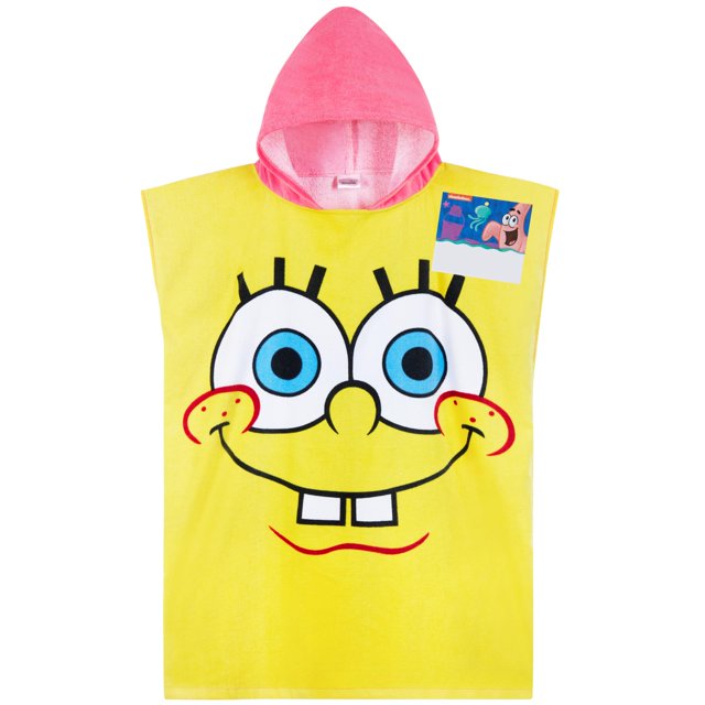 Poncho de algodón con capucha Towel Get Trend de Bob Esponja, de 9 a 14 años