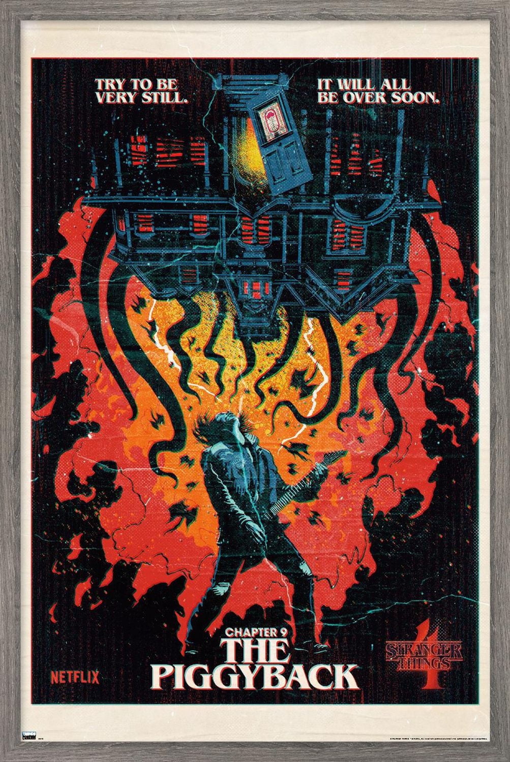 Netflix Stranger Things: Season 4 - The Piggyback Wall Poster with Magnetic Frame, 22.375" x 34"