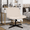 Beige-No Wheels, variant on BIQWBIC Vanity Chair Adjustable Home Office Desk Chair Armless Swivel Cross Legged Chair with No Wheels, Beige