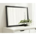 thumbnail image 2 of Kate and Laurel Monetta Traditional Framed Rectangle Bathroom Vanity Mirror, 28 x 40, Black, Rectangular Textured Large Bathroom Mirror for Over Sink or for Use as Entryway or Living Room Decor, 2 of 8