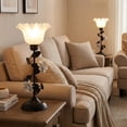 thumbnail image 6 of SUNMORY 17.72” Table Lamp Set of 2, Elegant Rose Lamps with 3 Color Temperature, Table Lamps for Living Room, Bedside Nightstands Lamps for Bedroom, Metal Flower Design & Sturdy Base, Black, 6 of 14