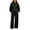 Black, variant on Women's Tracksuits 2 Piece Set Solid Color Fleece Hoodie Jogging Athletic Pants Set Relaxed Fit Fall Winter Suits with Pockets Light Purple L