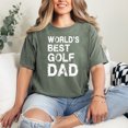 thumbnail image 2 of Distressed World's Best Golf Dad, Golfer Father's Day, Moss Comfort Colors T-Shirt, XL, 2 of 3