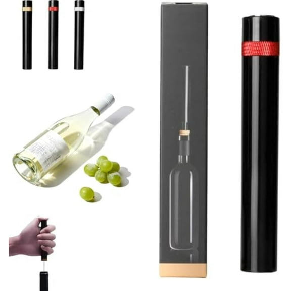 Aeropop Wine Opener, Loritia Aeropop Wine Opener, Travel Portable Travel Wine Openers for Home Daily Use, Restaurant Service, Party Gathering (Red)