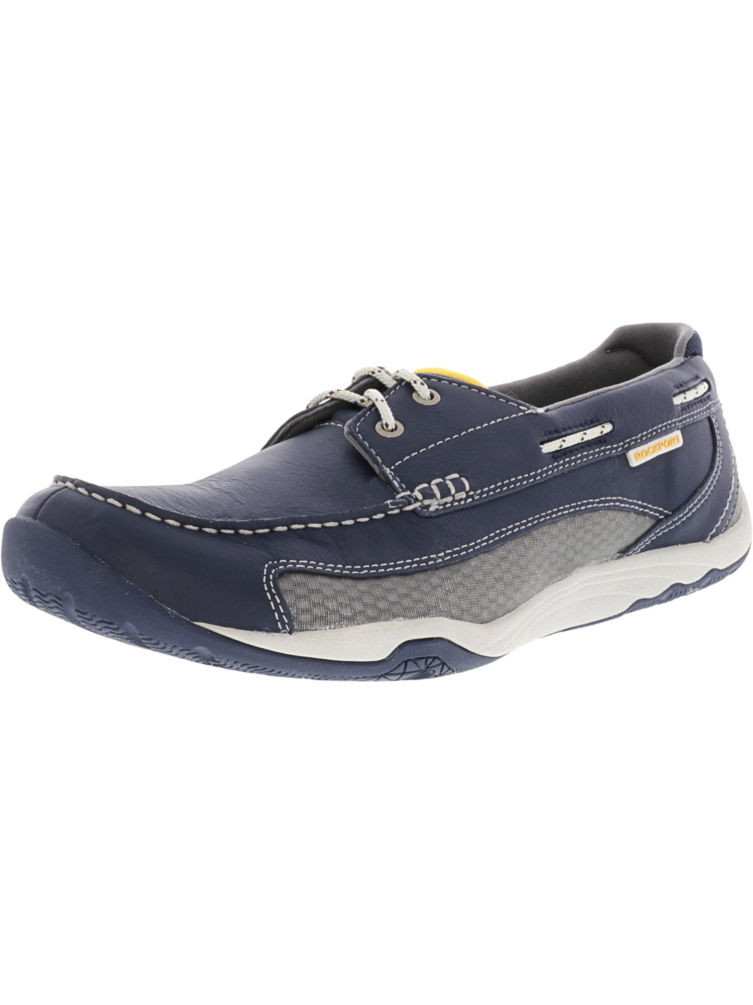 Rockport Men's Barefoot Boat 2 Eye Navy Leather Athletic Boating Shoe