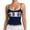Navy, variant on Womens Country Pride Cami Tops Spaghetti Strap Sleeveless Letter Graphic Football Fan Fitted Crop Tank Tops