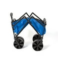 thumbnail image 5 of Seina Powder Coated Steel Collapsible Garden Cart Wagon, Blue & Grey (2 Pack), 5 of 6