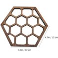 thumbnail image 4 of 5pcs Wood For Drinks Absorbent CoFFee Honeycomb Design Beer Round Heat Insulation Cup Mats For Home Kitchen, 4 of 8