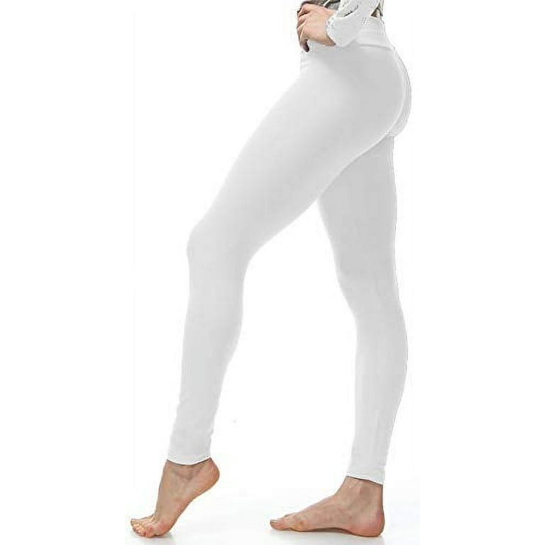 LMB Plus Size Extra Soft Leggings for Tall and Curvy with Yoga Waist -  Light Grey 