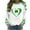 01#Green, variant on Funny St Patricks Day Shirt Women Four Leaf Clover Heart Print Shirts Crewneck Long Sleeve Pullover Green Party Tops St Patricks Sweatshirt