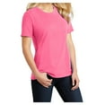 thumbnail image 4 of Ladies Core Cotton Tee Neon Pink S, 4 of 6