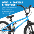 thumbnail image 4 of XJD 20 inch BMX Bike Freestyle Cycling Trick Bicycle with 4 Pegs for Teen Beginner 8-12 Years Old Kids，U-brake and Hand-brake levers,Blue, 4 of 9