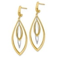 thumbnail image 2 of Leslie's Real 14kt Two-tone Polished Post Dangle Earrings; for Adults and Teens; for Women and Men, 2 of 3