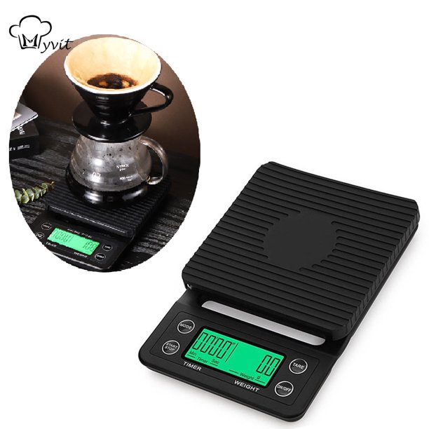 5KG Kitchen Drip Coffee Scale with Timer 0.1g High Precision Electronic