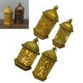 thumbnail image 5 of Brass Effect Moroccan Style Metal Lanterns Small Medium Large Hanging Decor, 5 of 5