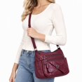 thumbnail image 3 of Spencer Women's Handbag, PU Leather Shoulder Bag for Women, Multi-Pocket Crossbody Purse, Pocketbook with Adjustable Strap, 3 of 9