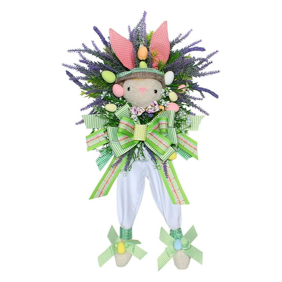Fesfesfes Easter Door Decorations, Easter Wreaths for Front Door, Easter Spring Door Hanger,Easter Wall Porch Hanging Decor, Easter Welcome Door Sign