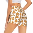 thumbnail image 3 of Disketp Christmas Elements Print Women's Shorts Workout Shorts for Athletic Gym Running Shorts with Phone Pockets XX-Large, 3 of 8