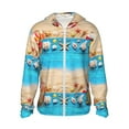thumbnail image 1 of Fotbe Boards and Beach Chaqueta con Protección Solar UPF 50+ para Hombre y Mujer, Camisa con Capucha y Bolsillos-Large, 1 of 7