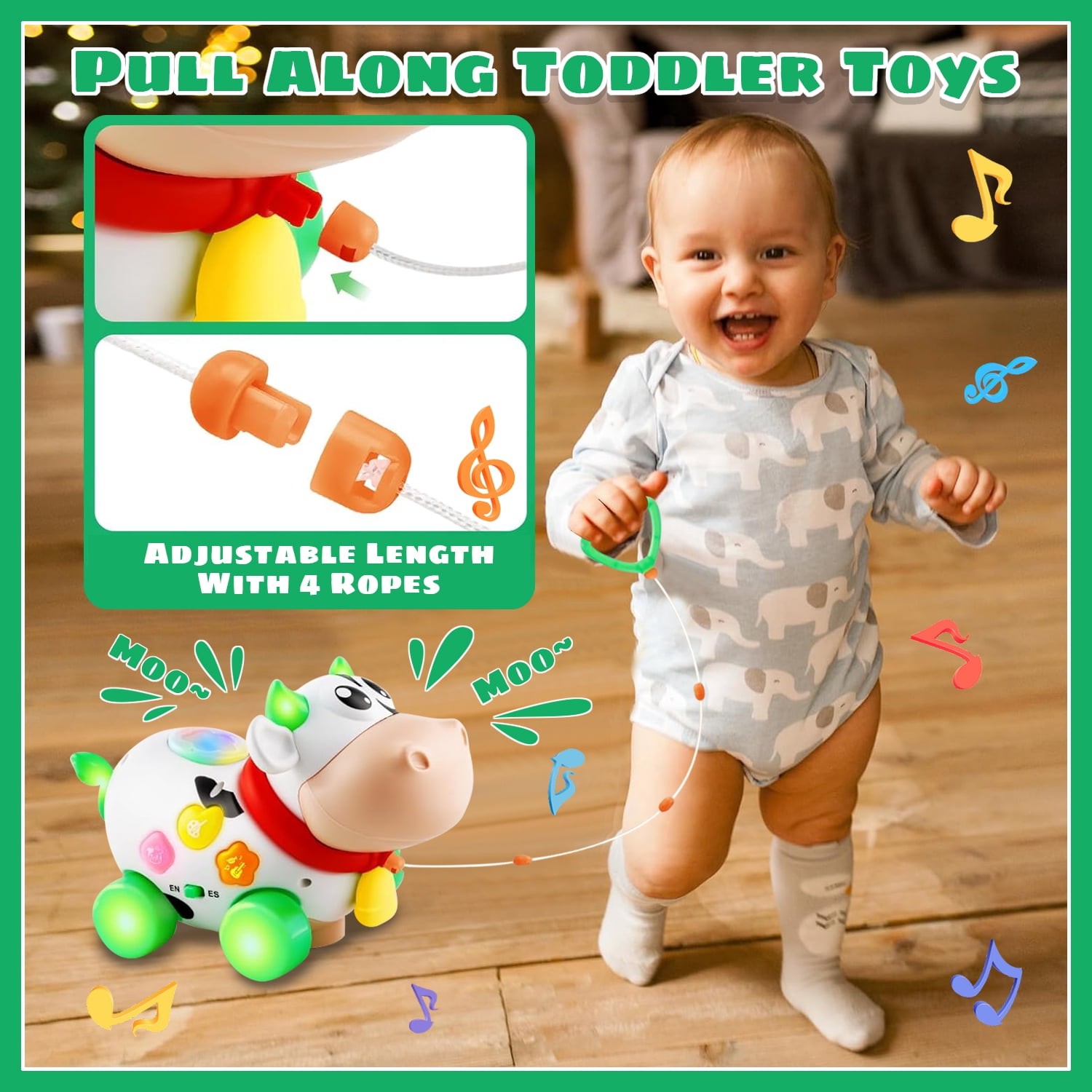 Baby Toys 6-12 Months, Baby Crawling Walking Learning Toy for 1 Year Old, Musical Light up Toy for Toddlers 1 2 3 Years Old Boys Girls