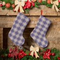 thumbnail image 6 of KLL Heart Check Plaid for 18" Christmas Stocking Snowman Xmas Stocking Holiday Christmas Decoration Gifts for Family Kids, 6 of 8
