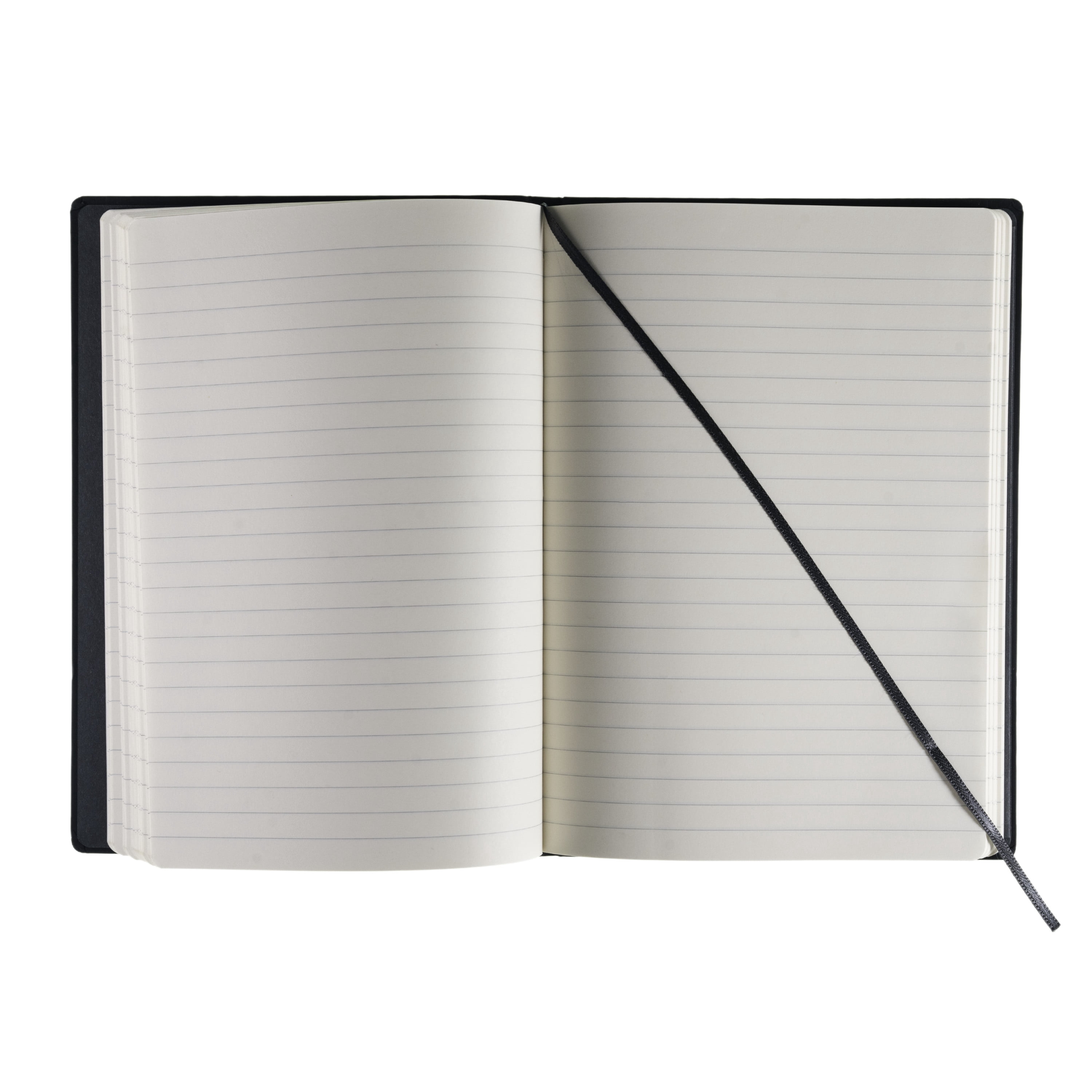 Fabriano Ispira Hard-Cover Notebook, 5.8" x 8.3", A5, Lined, Black