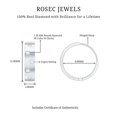 thumbnail image 4 of Rosec Jewels 1/4 CT Scatter Diamond Small Hoop Earrings, Gypsy Set Diamond Earrings with Hinged Hoop, 10K White Gold, 4 of 8