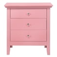 thumbnail image 4 of Glory Furniture Hammond 3 Drawer Nightstand in Pink, 4 of 5
