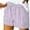 Gray, variant on Viikei Summer Womens Short Fashion Plus Size Loose Fit Casual Waist Pocket Shorts Pants for Womens Womens Plus Size Comfy Drawstring Elastic Leisure Shorts Pants Brown