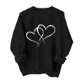 thumbnail image 2 of Qepwscx Long Sleeve Shirts For Women Valentine'S Day Crewneck Sweatshirt Love Heart Printed Blouses Tops, Tees & Blouses Pullover Sweatshirt Spring Fall Graphic T-Shirt Holiday Tee Tops, 2 of 6