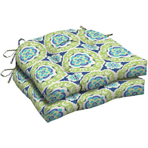 Mainstays Outdoor Patio Wicker Seat Cushion, Set of 2