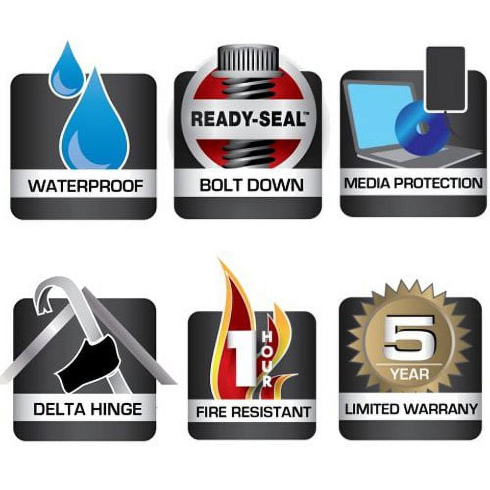First Alert 2087F-BD Waterproof and Fire-resistant Bolt-down Combination Safe, 0.94 Cubic ft