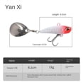 thumbnail image 5 of 7g 15g electroplated Spinner Tackle Rotate Spoon Metal Wobblers Crankbaits Spoon Fishing Lure Metal Fishing Bait VIB Lure Treble Hook 7G/28MM E, 5 of 8