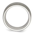 thumbnail image 2 of Auriga Fine Jewelry Stainless Steel Polished and Satin Ridged Edge 8mm Men's Band Size 9.5, 2 of 6