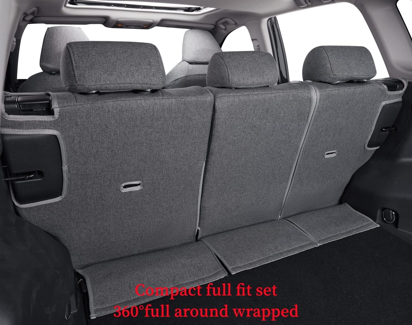 Coverdream Custom Fit Corolla Seat Covers for Toyota L,LE,LE Eco Plus,LE Plus 2014-2019 Breathable Auto Seat Covers(Gray,Full Set)