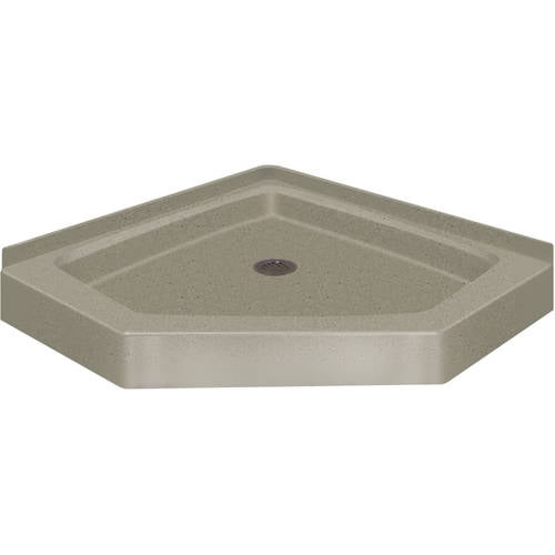 Transolid 42" x 42" Decor Solid Surface Shower Base, Available in